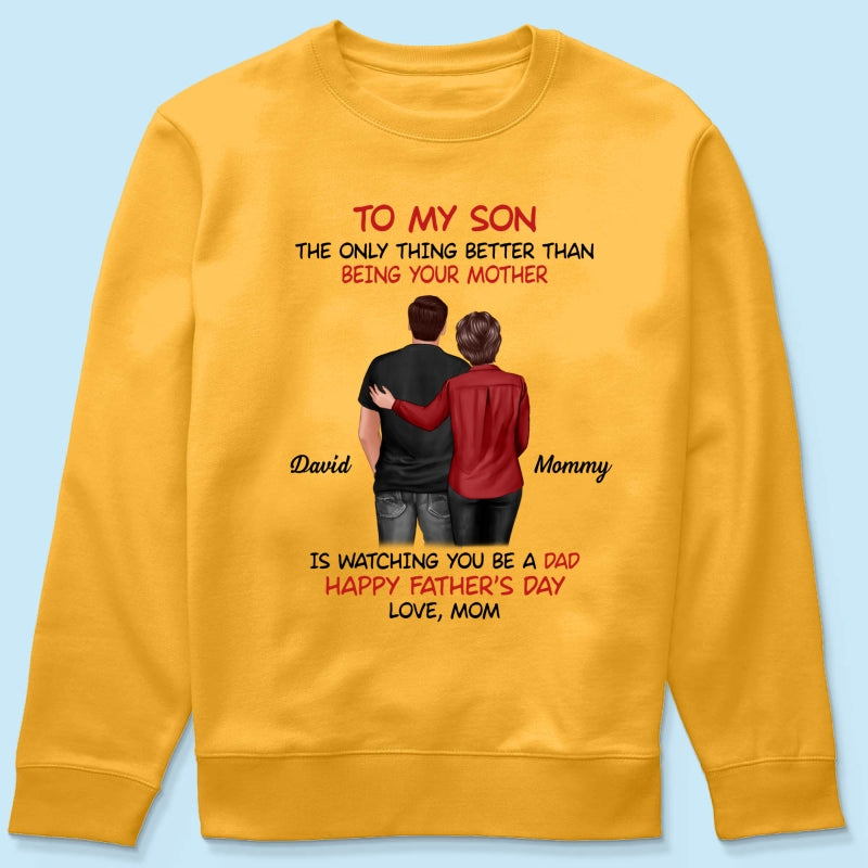 From Mom To Son Happy Father's Day Personalized Shirt, Heartfelt Gift For Son