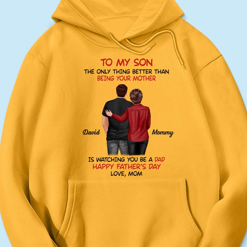 From Mom To Son Happy Father's Day Personalized Shirt, Heartfelt Gift For Son