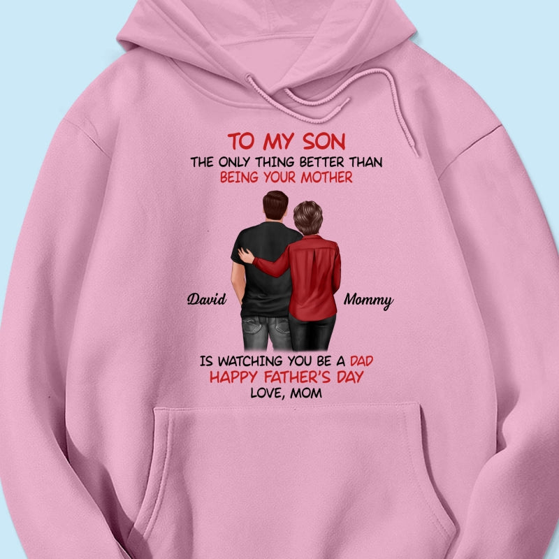From Mom To Son Happy Father's Day Personalized Shirt, Heartfelt Gift For Son